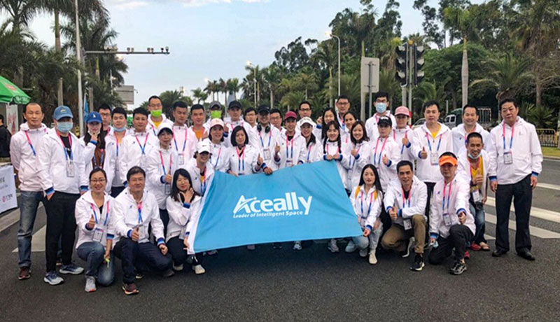 Aceally volunteer team at the 2021 C&D. Marathon