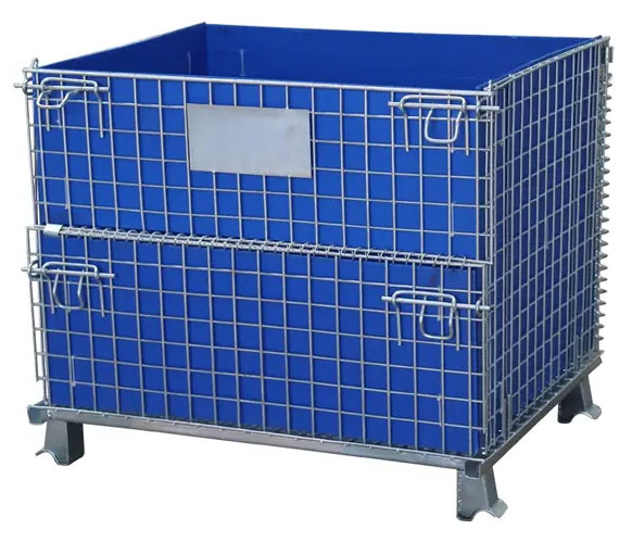 Wire container with PP sheet