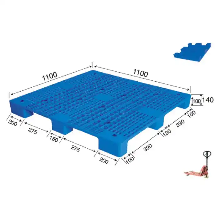 A Nine Legged Grid Plastic Pallet