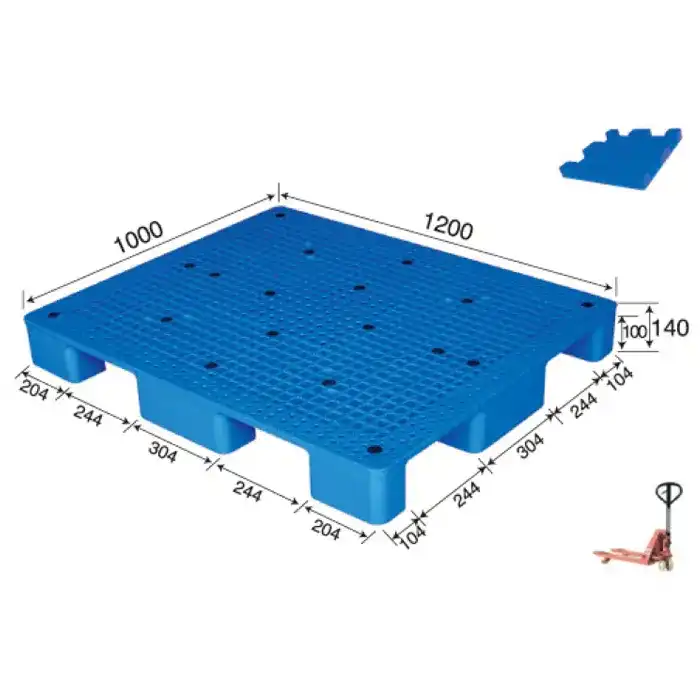 Nine Legged Grid Plastic Pallet