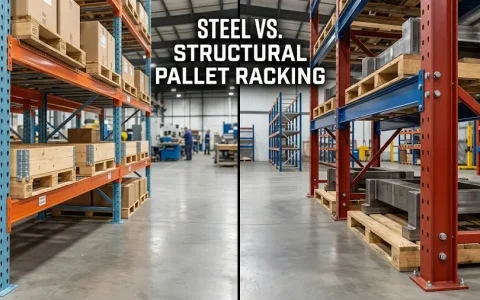 Cold Formed Steel and Structural Pallet Racking systems in a warehouse