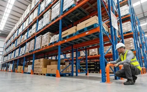 Highly optimized pallet racking system with safety inspection