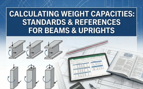 standard or reference for calculating the weight capacities of different sized beams and uprights